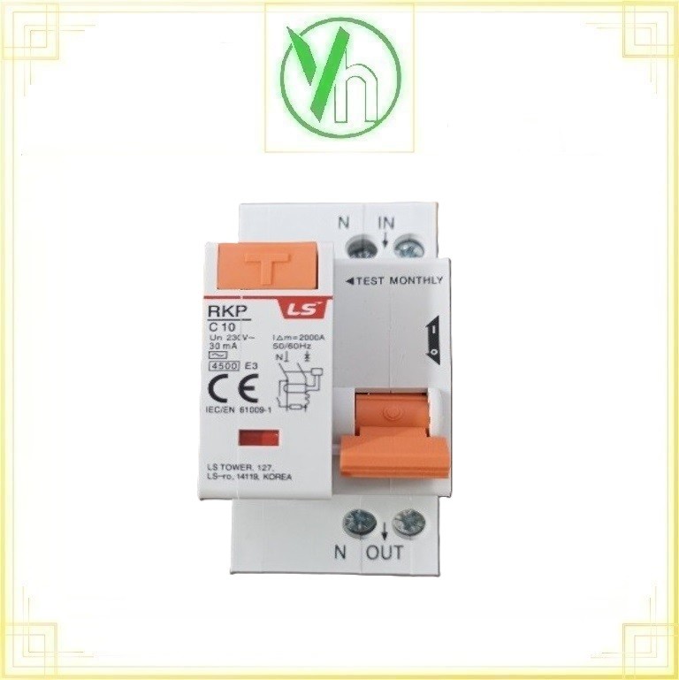 Aptomat RCBO chống rò điện 1P+N 25A 30mA 4.5kA LS ELECTRIC RKP1P+N25A