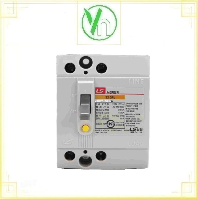 Aptomat ELCB LS 2P 15A 1.5kA 32GRc15a LS ELECTRIC 32GRc15a