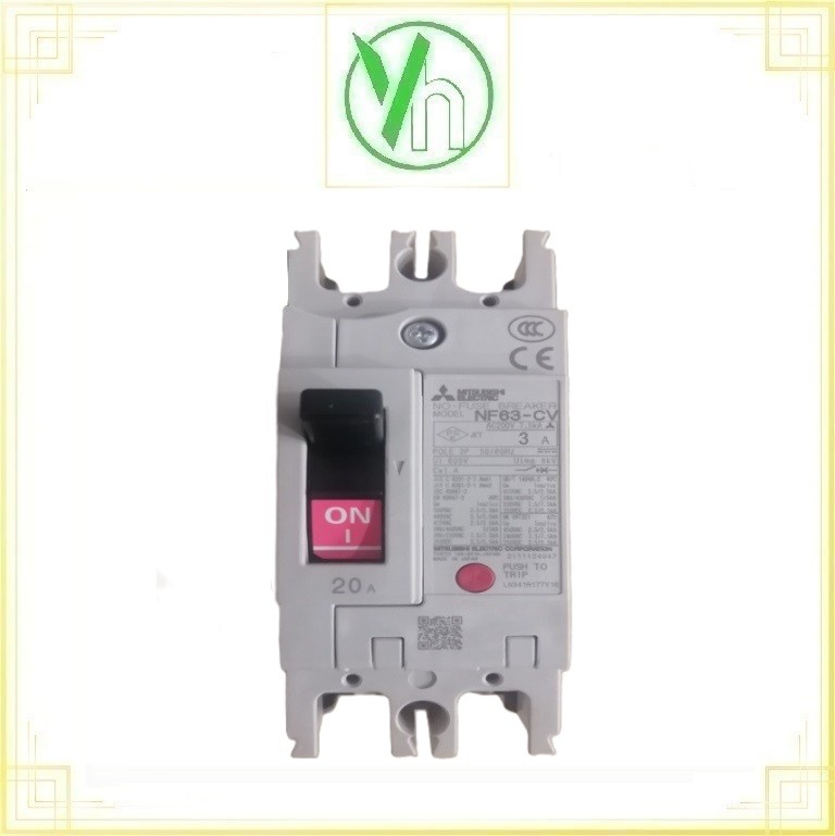 Aptomat MCCB 2P 4A 7.5kA NF63-CV 2CE004A00004L Mitsubishi Mitsubishi 2CE004A00004L