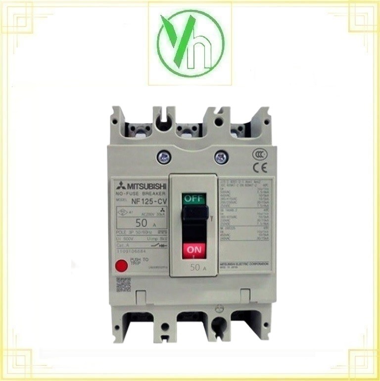 Aptomat MCCB NF125-CV 3P 10kA 60A 2CH013A00000F Mitsubishi Mitsubishi 2CH013A00000F