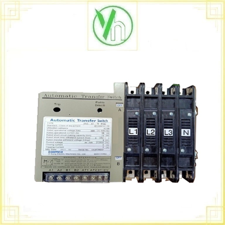 Bộ chuyển nguồn tự động ATS 4P 400A ON-OFF-ON OSS-64-TN Osung/Osemco Osung/Osemco OSS-64-TN