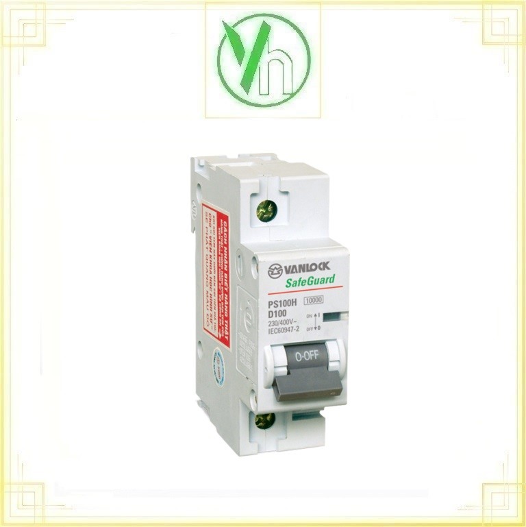 Aptomat cầu dao MCB 1p 80A 10kA PS100H/1/D80 Sino Sino - Vanlock PS100H/1/D80