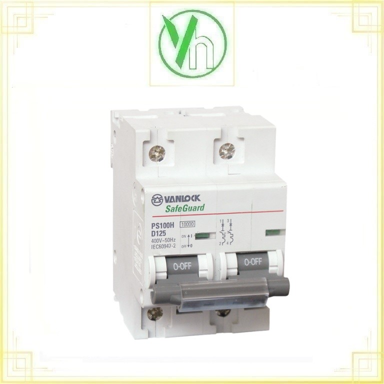 Aptomat cầu dao MCB 2P 80A 10kA PS100H/2/D80 Sino Sino - Vanlock PS100H/2/D80