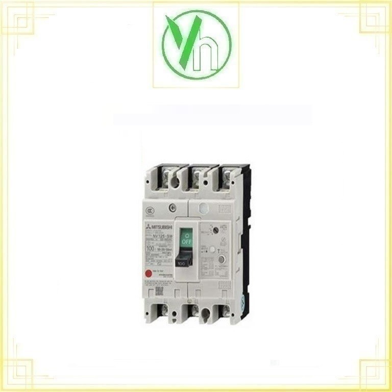 ELCB dòng cắt ngắn mạch cao NV125-HV (HS) 3P 15A 50kA 30mA 2DG201A00006G Mitsubishi 2DG201A00006G