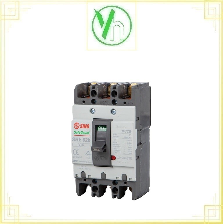 Aptomat MCCB 2P 15A 30kA SBE62b/15 Sino Sino - Vanlock SBE62b/15