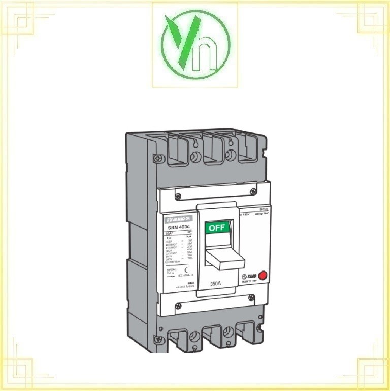 Aptomat MCCB 3P SBN403c/300 42kA Sino Sino - Vanlock SBN403c/300