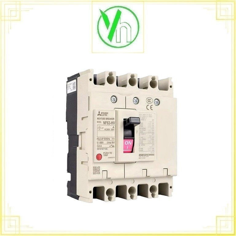 MCCB 4P 10A 10KA | NF63-HV Mitsubishi Mitsubishi NF63-HV 4P 10A 10KA