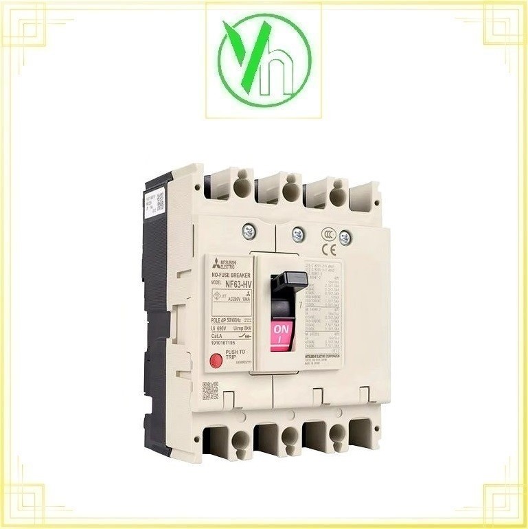 MCCB 4P 50A 10KA | NF63-HV Mitsubishi Mitsubishi NF63-HV 4P 50A 10KA