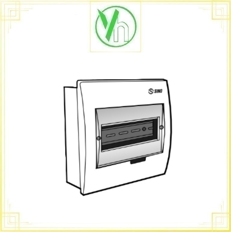 Tủ điện âm tường (Mặt nhựa ABS, nắp che Polycarbonate) E4FC 3/6L Sino Sino - Vanlock E4FC 3/6L