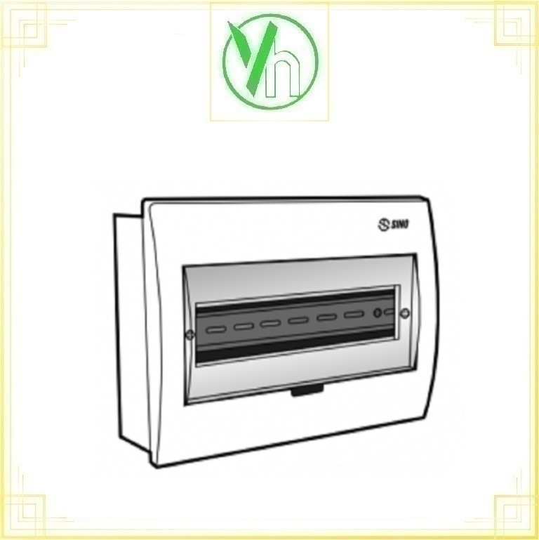 Tủ điện âm tường (Mặt nhựa ABS, nắp che Polycarbonate) E4FC 4/8S Sino Sino - Vanlock E4FC 4/8S