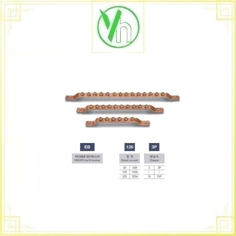 THANH CÀI TIẾP ĐỊA, 60A 15P / KÍCH 2x15 EB-60-15 HIVERO HIVERO EB-60-15