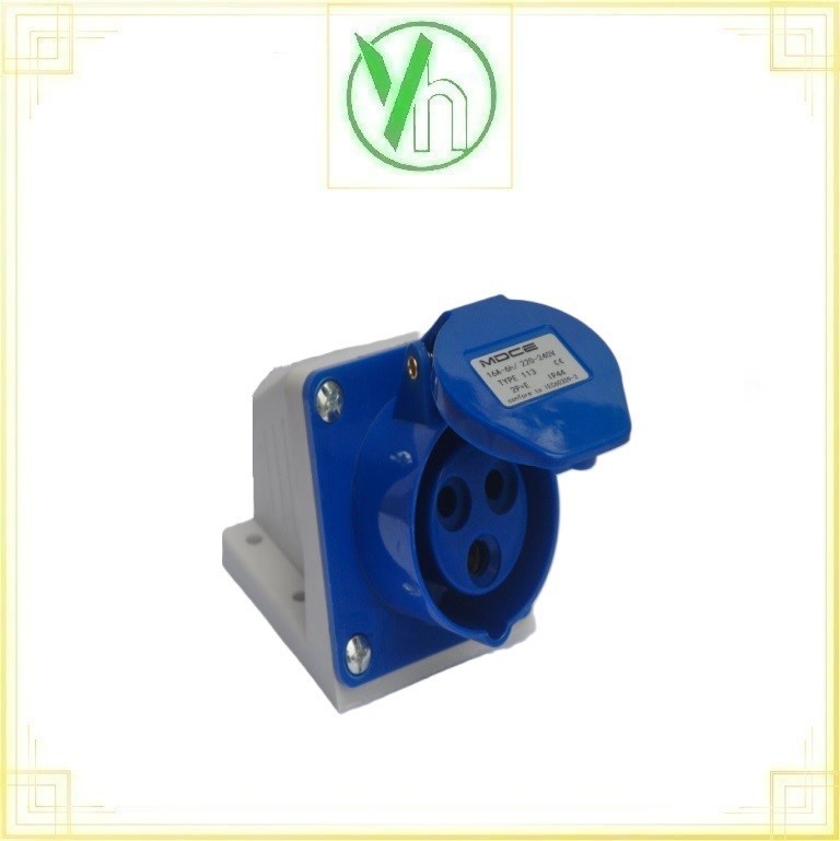 Ổ cắm công nghiệp cố định 3x32A IP44 md123 CHINA md123