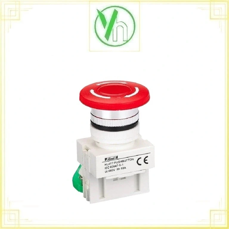 NÚT NHẤN Emergency phi 22 đỏ HLAY701ZS42 Himel HLAY701ZS42