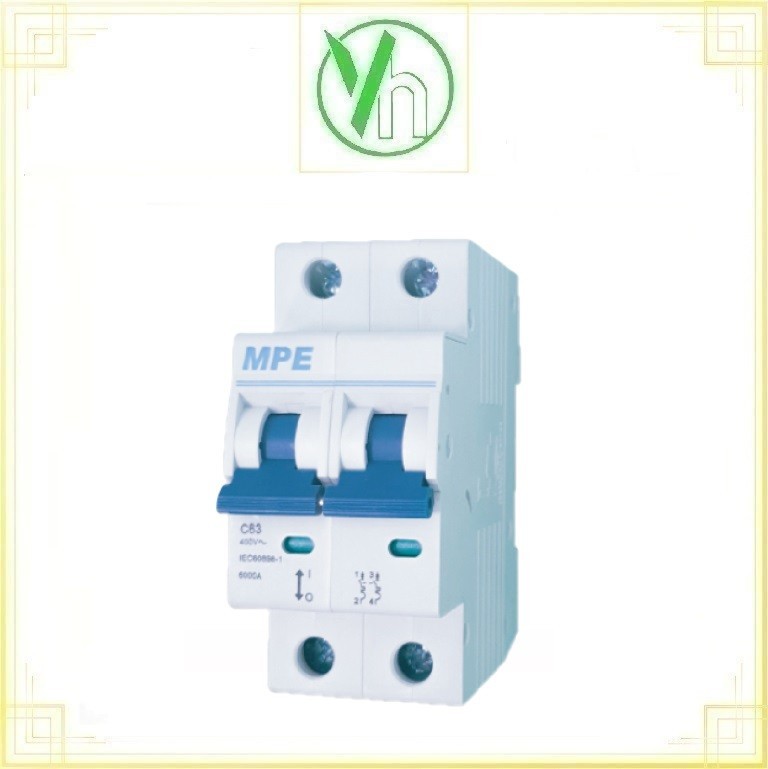 Cầu dao MCB 2P 50A 4.5kA MP4-C250 MPE MP4-C250