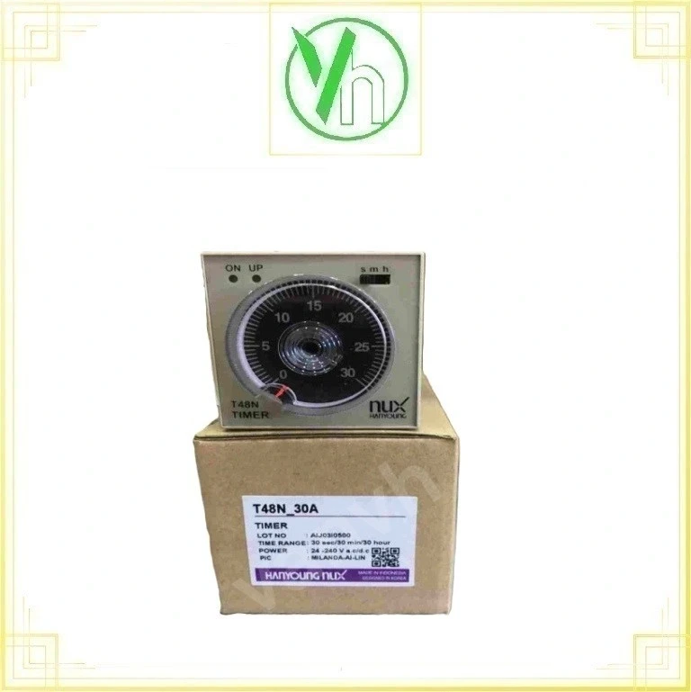 Rơle thời gian 24-240VDC/VAC T48N-30-A Hanyoung T48N-30-A