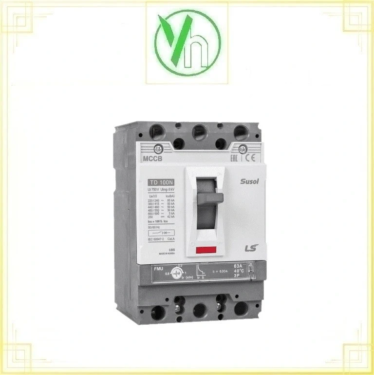 MCCB APTOMAT 3 Pha chỉnh dòng nhiệt 25A LS ELECTRIC TD100N FMU100