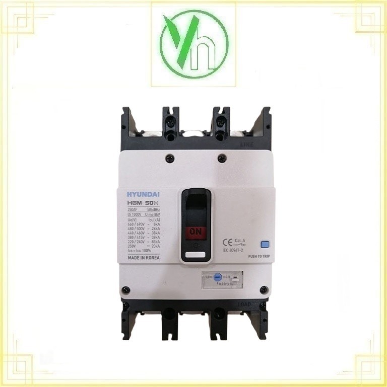 Aptomat HGM50HF20A 3P 20A 38KA Hyundai HGM50HF20A