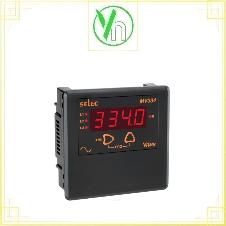 Đồng hồ tủ điện dạng số hiển thị dạng LED MV334 Selec MV334