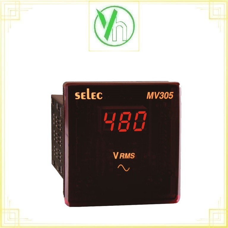 Đồng hồ tủ điện dạng số hiển thị dạng LED (96*96) MV305 Selec MV305