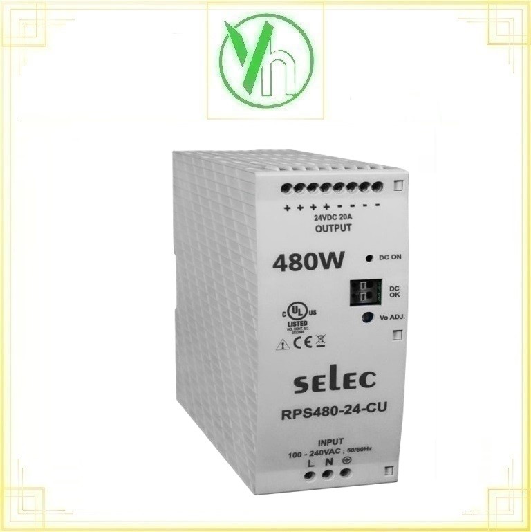 Bộ nguồn 24VDC RPS480-24 Selec Selec RPS480-24