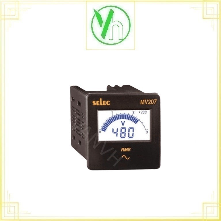 Đồng hồ tủ điện dạng số hiển thị dạng LCD (72*72) MV207 Selec MV207