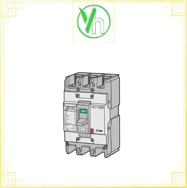 Aptomat MCCB 3P SBS53c/15 22kA Sino Sino - Vanlock SBS53c/15