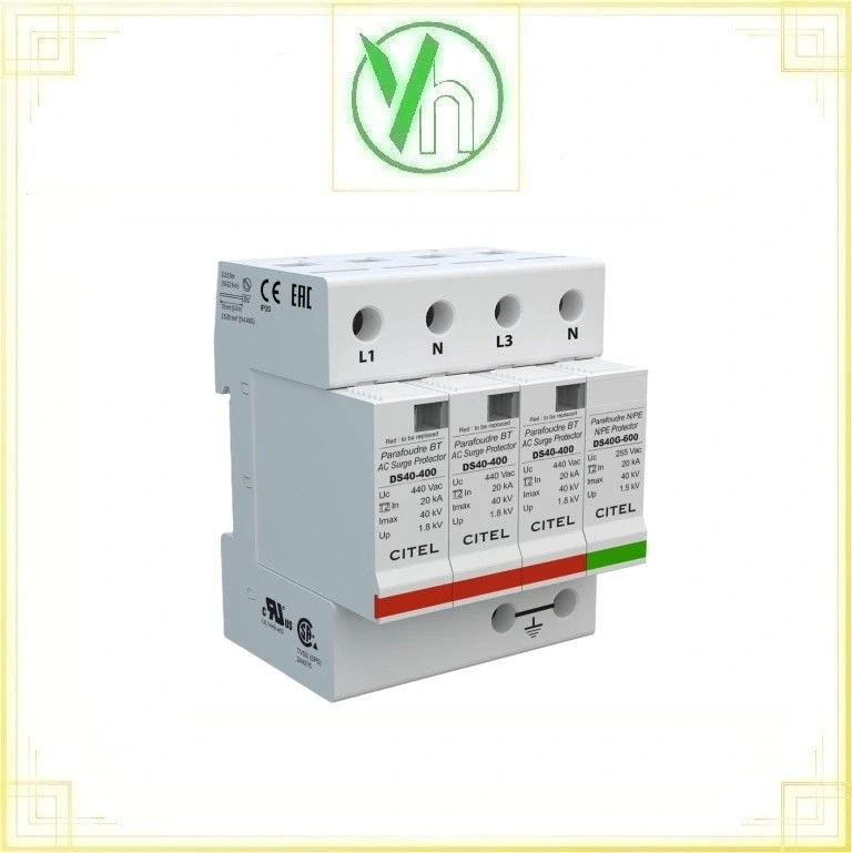 SPD, TỦ ĐIỆN/DẠNG ĐẦU NỐI TRỰC TIẾP TYPE kA DSPB-III-40kA HIVERO DSPB-III-40kA