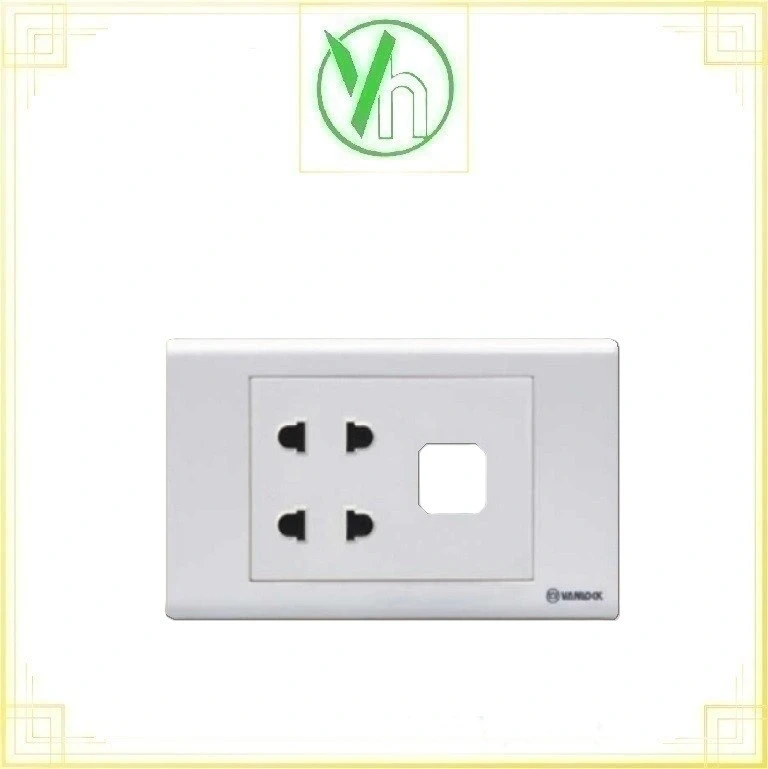 2 Ổ cắm đơn 2 chấu 16A với 1 lỗ S9U2X Sino - Vanlock S9U2X