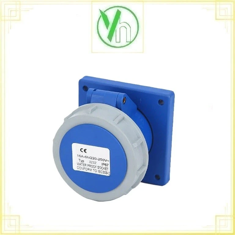 Ổ cắm công nghiệp cố định 3x32A IP 67 zyy1232 CHINA zyy1232