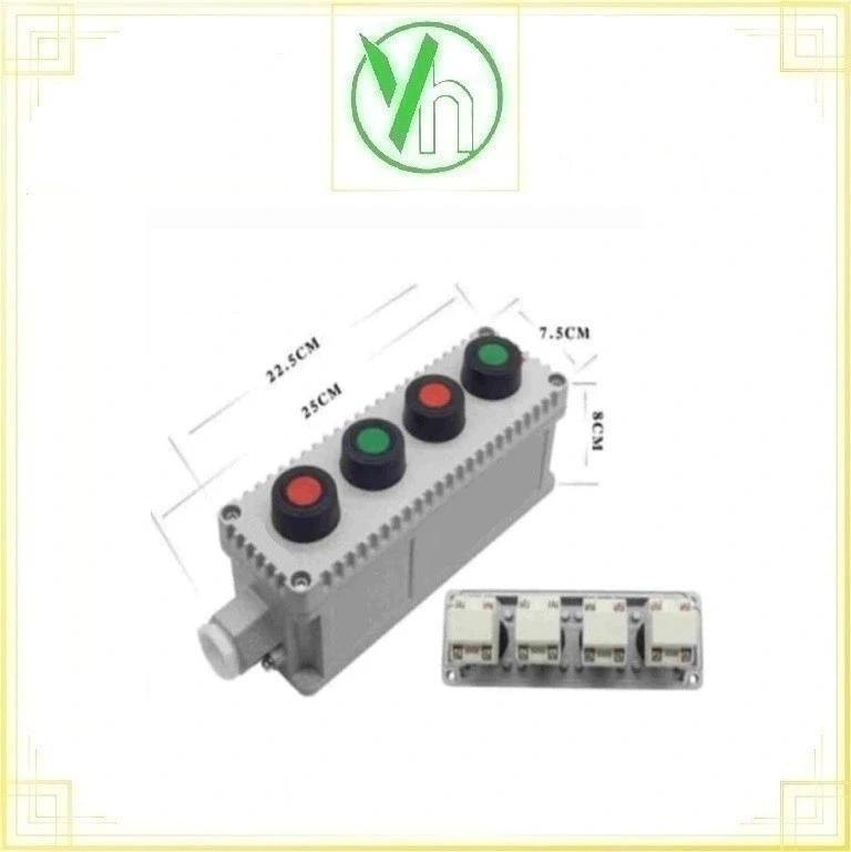 Hộp 4 nút công tắc phòng nổ ,4 nút LA53-4H CHINA 4 nút LA53-4H