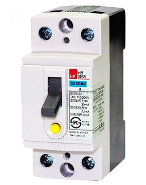 Aptomat chống dòng dò 2P 20A ELCB 32GRc 2.5kA LS ELECTRIC 32KGRd 20A