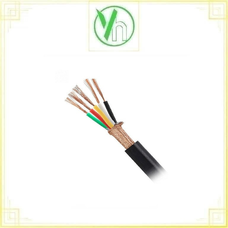 Cáp điều khiển sangjin 5x0.5mm loại 1 có lưới chống nhiễu SANG JIN 5 Core x 0.5 mm2 có lưới