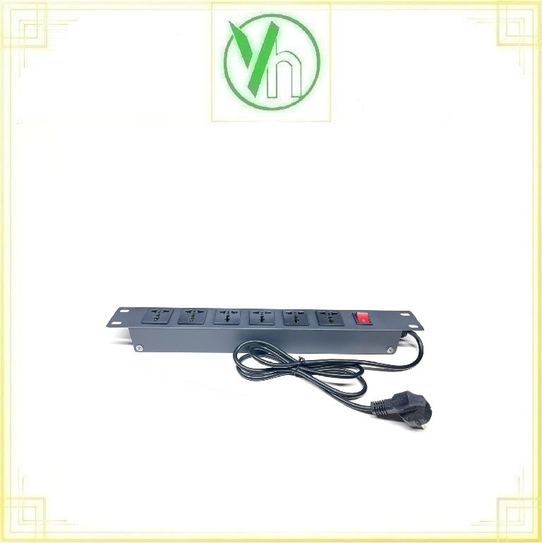 Thanh Nguồn PDU 6 Cổng Đa Năng Có công Tắc cho tủ RACK , tủ âm thanh AMERICAN DENKI PDU 6.