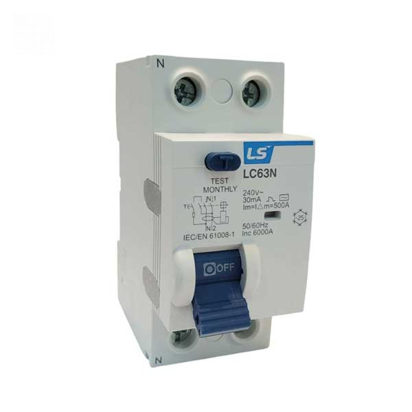 Aptomat RCCB chống rò điện LC100H 1P+N 25A 30mA 10kA LS LS ELECTRIC LC100H1PN25A
