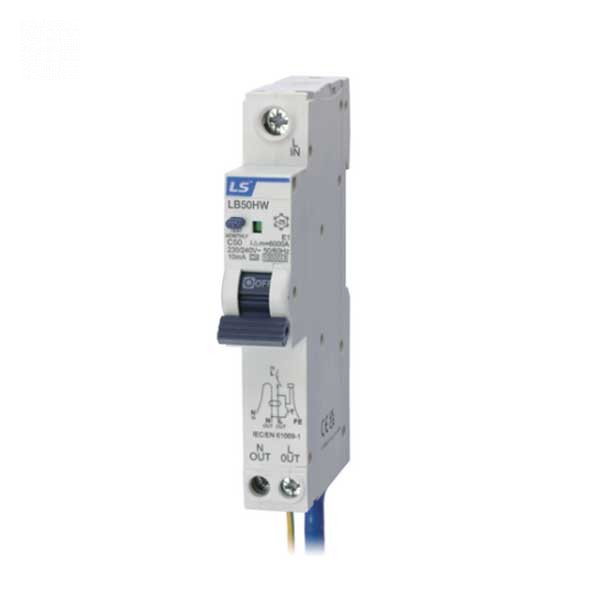 Aptomat RCBO chống rò điện LB50HW 1P+N 20A 30mA 10kA LS ELECTRIC LB50HW1PN20A