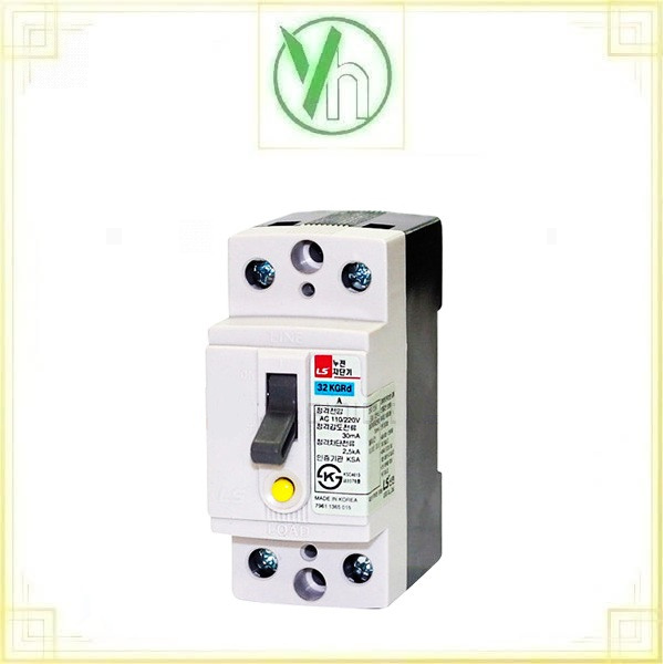 Aptomat chống dòng dò 2P 20A ELCB 32GRc 2.5kA LS ELECTRIC 32KGRd 20A