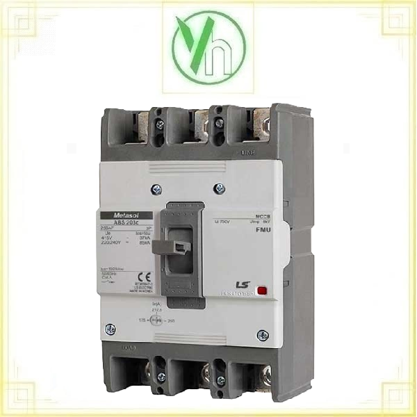 Aptomat chỉnh dòng LS MCCB 3P ABS203c FMU 160A 37kA LS ELECTRIC ABS203c FMU