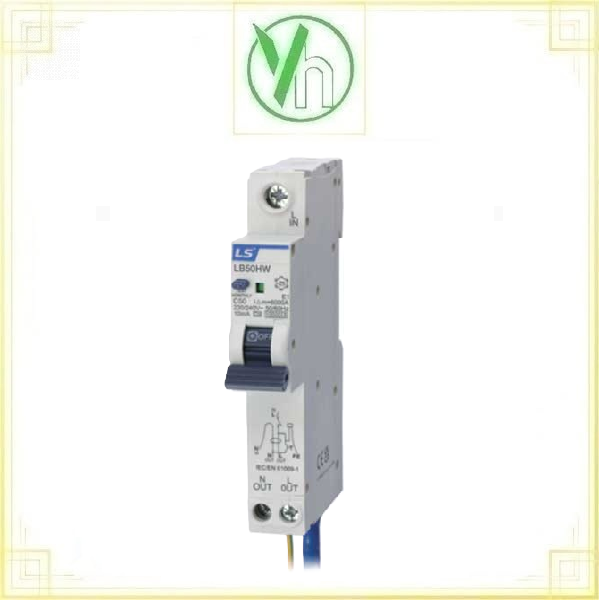 Aptomat RCBO chống rò điện LB50HW 1P+N 6A 30mA 10kA LS ELECTRIC LB50HW1PN6A