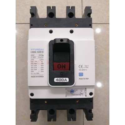 Aptomat MCCB 400A 45KA 3P  Huyndai Hyundai HGM400E400A