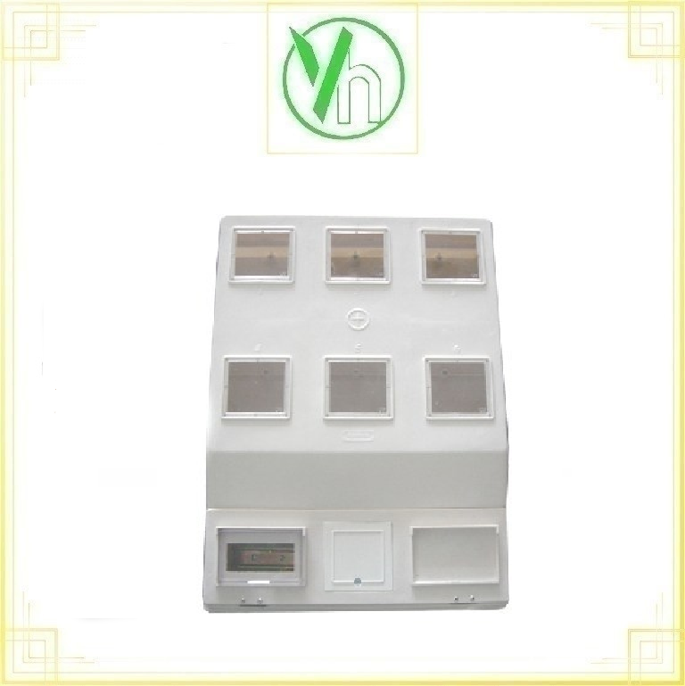 Hòm đựng 6 công tơ, Hộp bảo vệ 6 công tơ 1 pha cơ khí ngang EMIC .