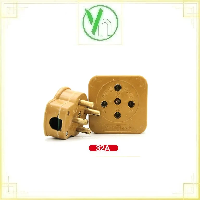 Ổ/Phích cắm chịu nhiệt 4 chân 32A 380V DELIXI VH 32A 380V