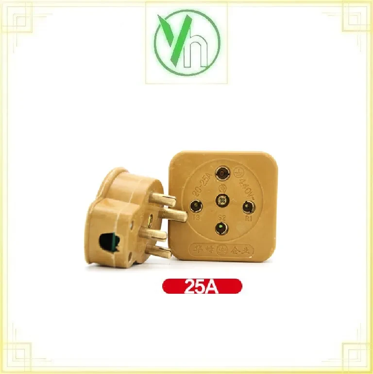 Ổ/Phích cắm chịu nhiệt 4 chân 25A 380V DELIXI VH 25A 380V