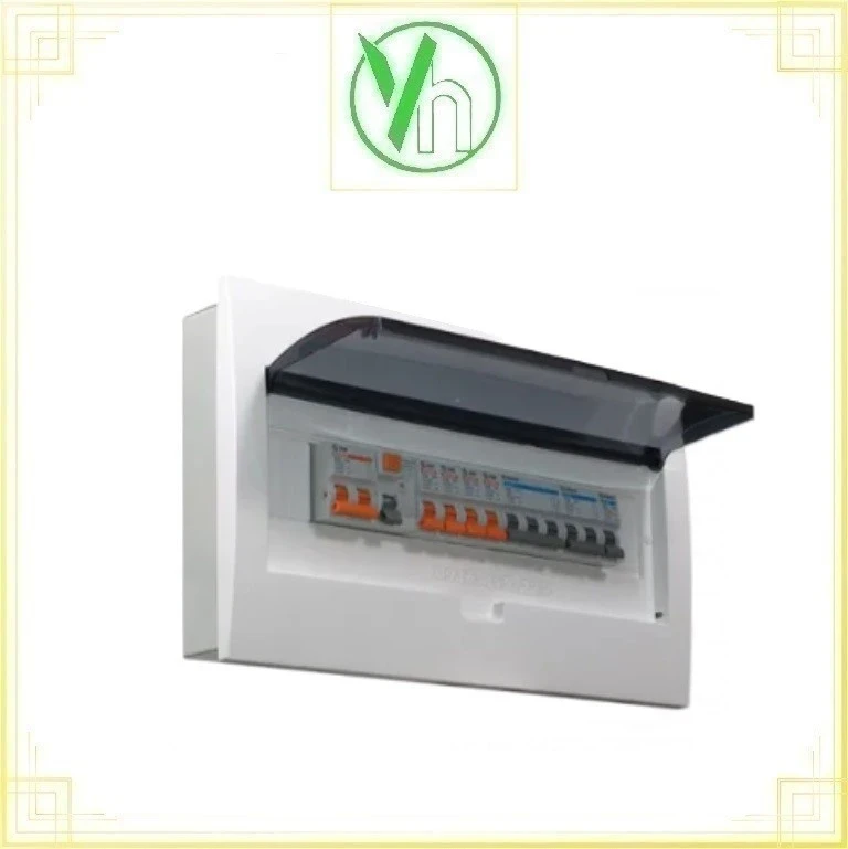 Tủ điện âm tường (Mặt nhựa ABS, nắp che Polycarbonate) E4FC 8/12S Sino Sino - Vanlock E4FC 8/12S