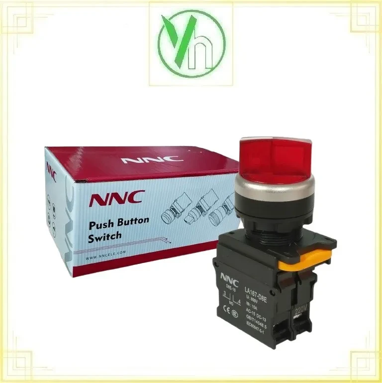 Công tắc xoay 2 vị trí có đèn đỏ 220V AC LA167-D8E-10XD/2-R CHINA LA167-D8E-10XD/2-R
