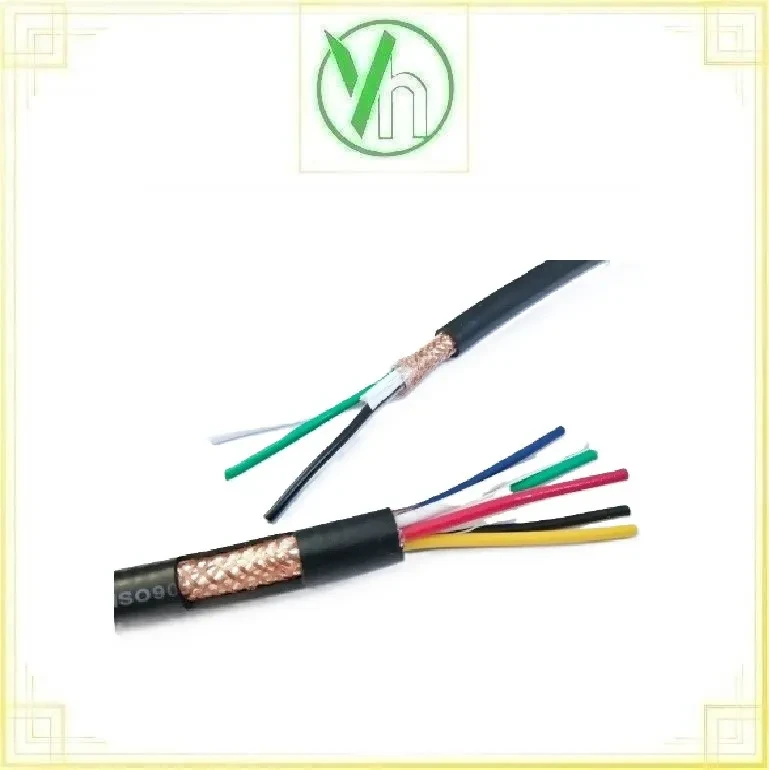 Cáp điều khiển sangjin 2x0.5mm loại 1 có lưới chống nhiễu SANG JIN 2 Core x 0.5 mm2